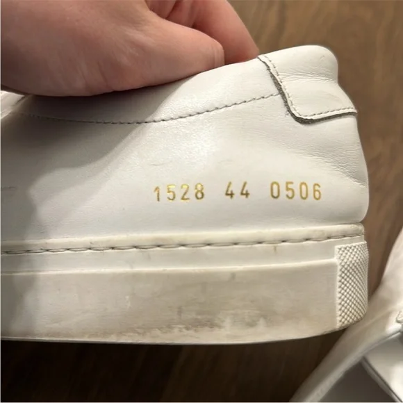 Common Projects Men's Achilles Leather Low-Top Sneakers, White 44EU/11US